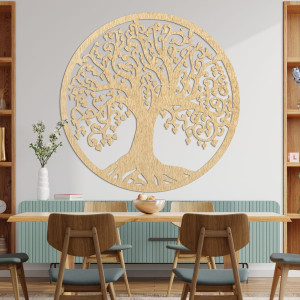 Decorațiune murală din lemn, pomul vieții - FLOREO 2