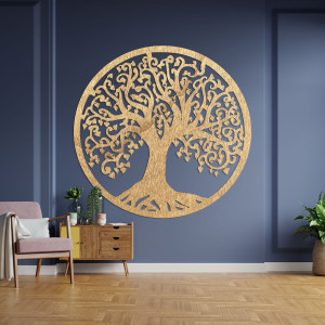 Decor de perete din lemn copac al vieții - FLOREO 2
