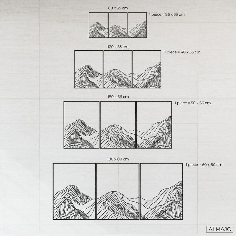 Munți decor elegant din lemn - MAUTANIS
