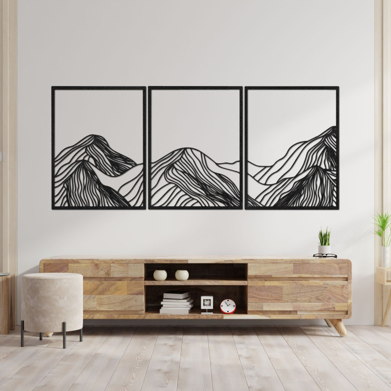 Decorațiune murală cu trei piese cu flori - un tablou modern pentru sufragerie, cu un design natural.