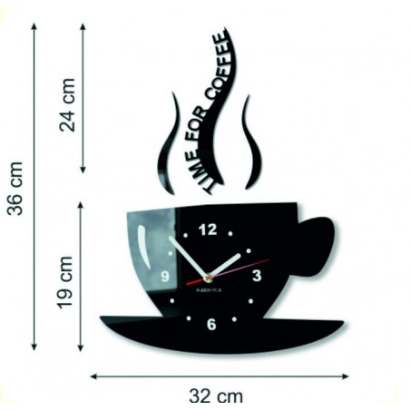 Dimensiunile ceasului de perete X-momo. Ceas de perete de design realizat din PMMA