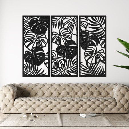 Decorațiune elegantă de perete cu motiv de frunze de monstera