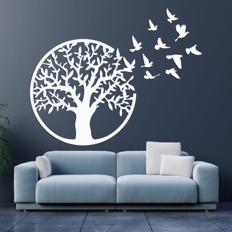 Tablou din lemn Copacul vieții: Panou decorativ rustic pentru casă