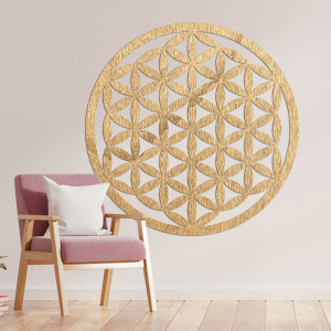 Decor de perete din lemn mandala floare de viață - VITAE 2