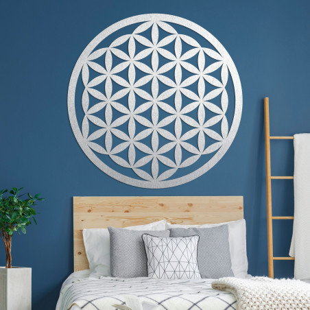 Decor de perete din lemn mandala floare de viață - VITAE