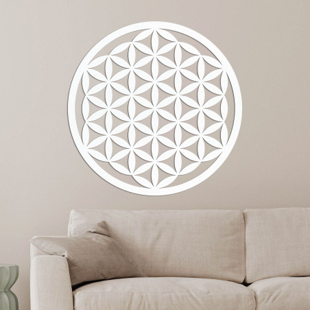 Decor de perete din lemn mandala floare de viață - VITAE