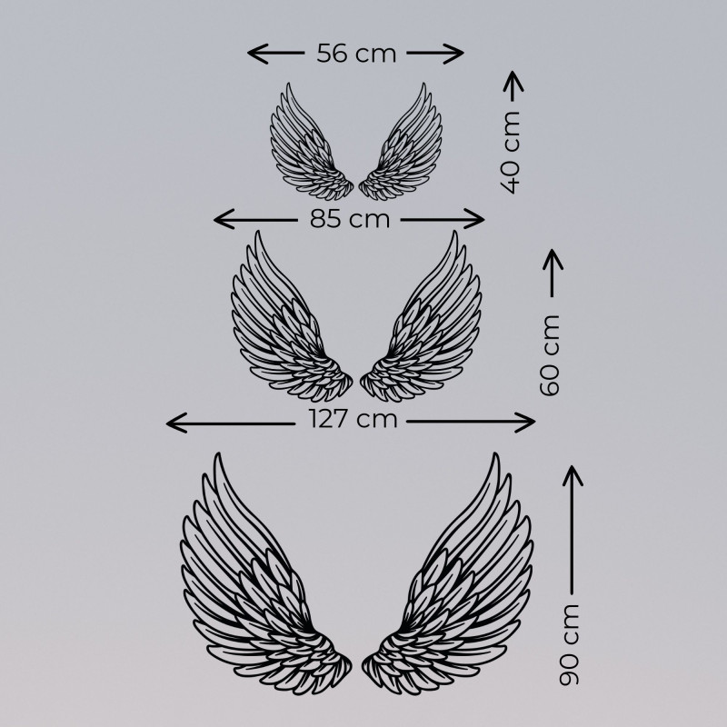 Decorațiune de perete din lemn cu aripi de înger