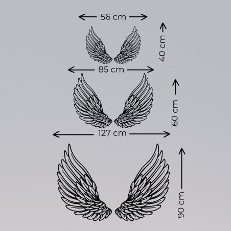 Decorațiune de perete din lemn cu aripi de înger