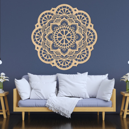 Perete decor din lemn mandala lumina vietii - LUMEN