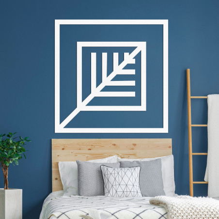 Decorațiune murală geometrică modernă din lemn pentru un interior elegant