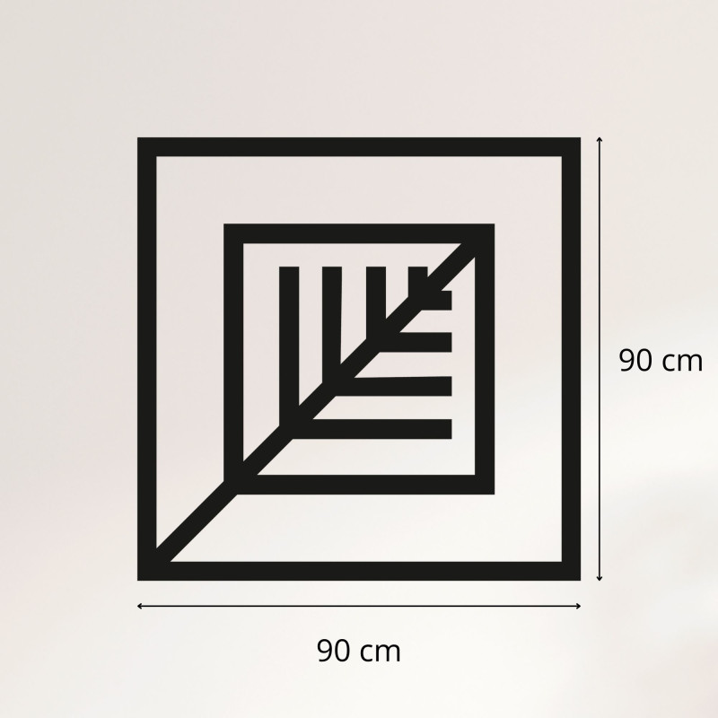 Tablou geometric din lemn cu design minimalist pentru perete