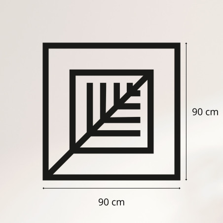 Tablou geometric din lemn cu design minimalist pentru perete