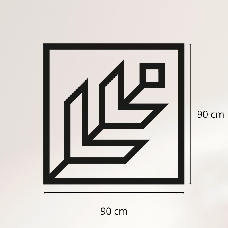 Decor de perete geometric pătrat - SKAUKA