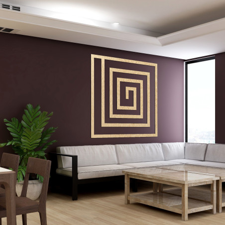 Forma spiralată aduce un sentiment de continuitate și fluiditate spațiului, rămânând în același timp curat și organizat vizual.