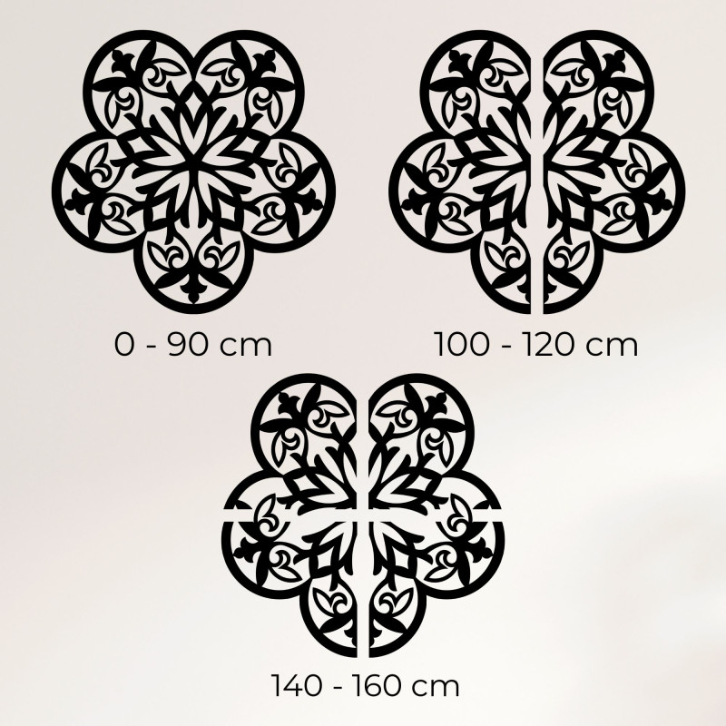 Decor de perete din lemn mandala floare tăcută...