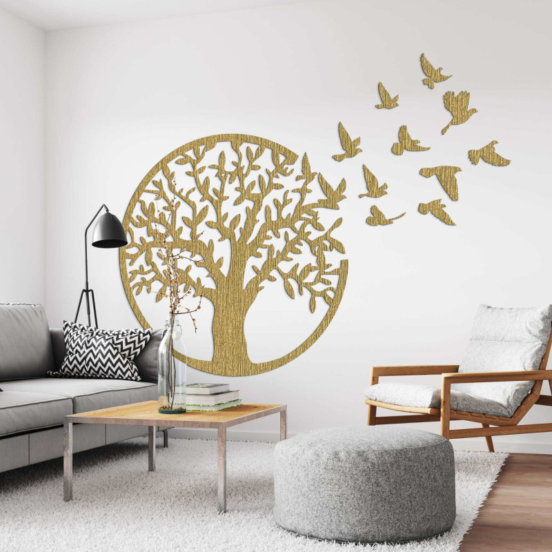 Decorațiune de perete copacul vieții păsări zburătoare