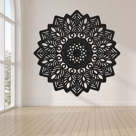 Decorațiune de perete din lemn în formă de mandala soarelui - IGNEUS
