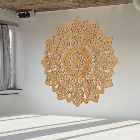 Decorațiune de perete din lemn în formă de mandala soarelui - IGNEUS