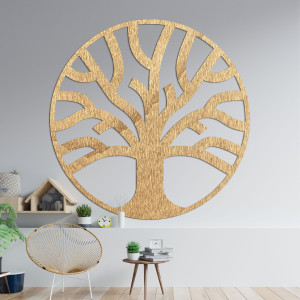 Decor elegant de perete din lemn copac de viață - SILVA 2