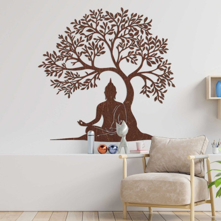 Decor din lemn Buddha și copacul vieții - MEARNE