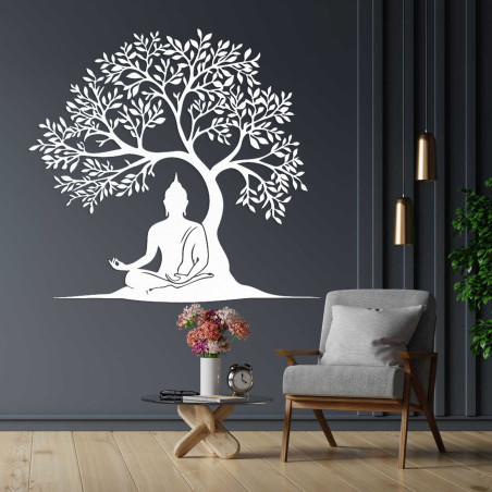 Decor din lemn Buddha și copacul vieții - MEARNE