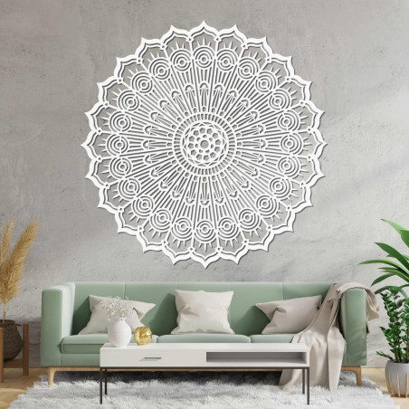 Decor de perete din lemn mandala