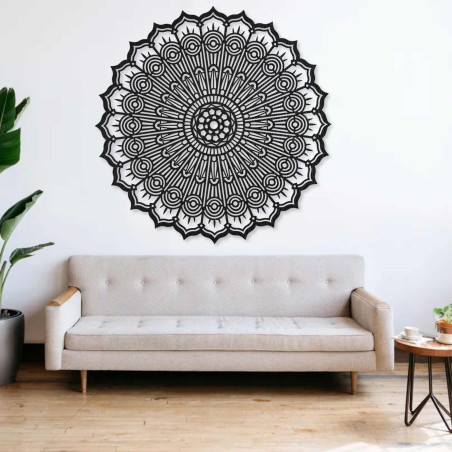 Decor de perete din lemn mandala