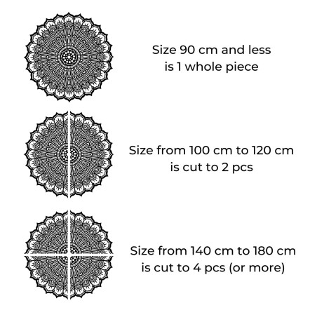 Decor de perete din lemn mandala, dimensiunea imaginii