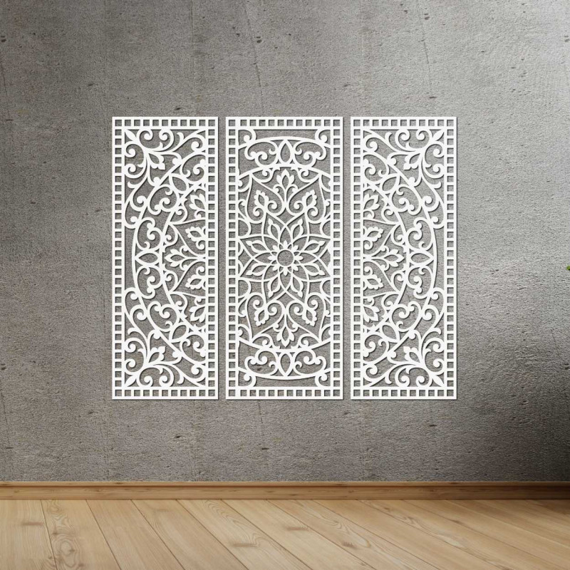 Mandala din lemn cu decorațiuni de perete din mai multe părți - ORNATA