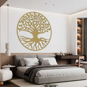 Decor de perete din lemn pentru camera de zi, birou