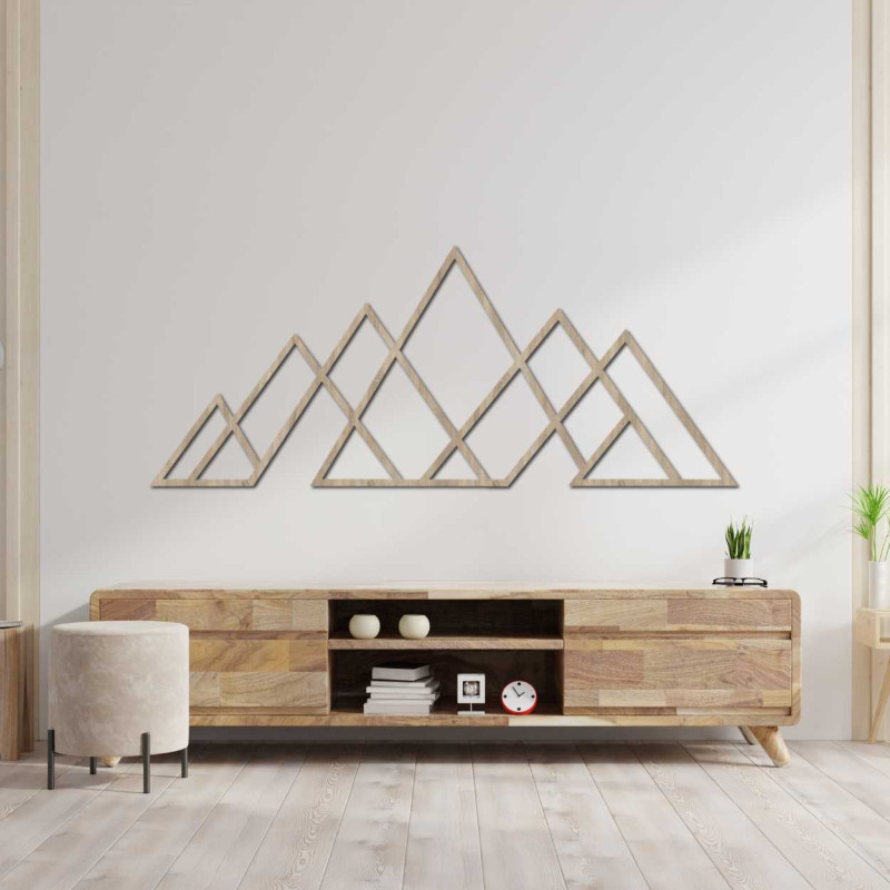Decor minimalist cu linii negre de munte pentru un interior modern