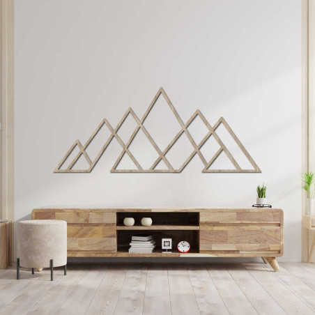 Decor minimalist cu linii negre de munte pentru un interior modern