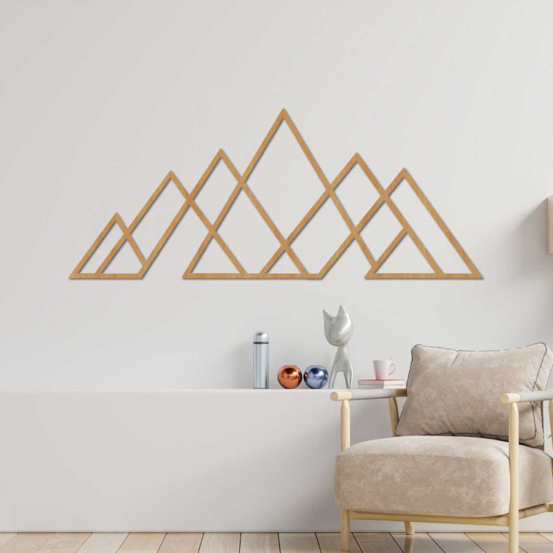 Pictura geometrică montană ca accesoriu elegant pentru perete