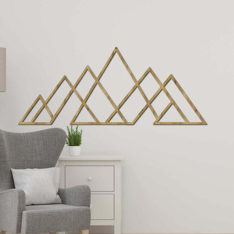 Pictura geometrică montană ca accesoriu elegant pentru perete