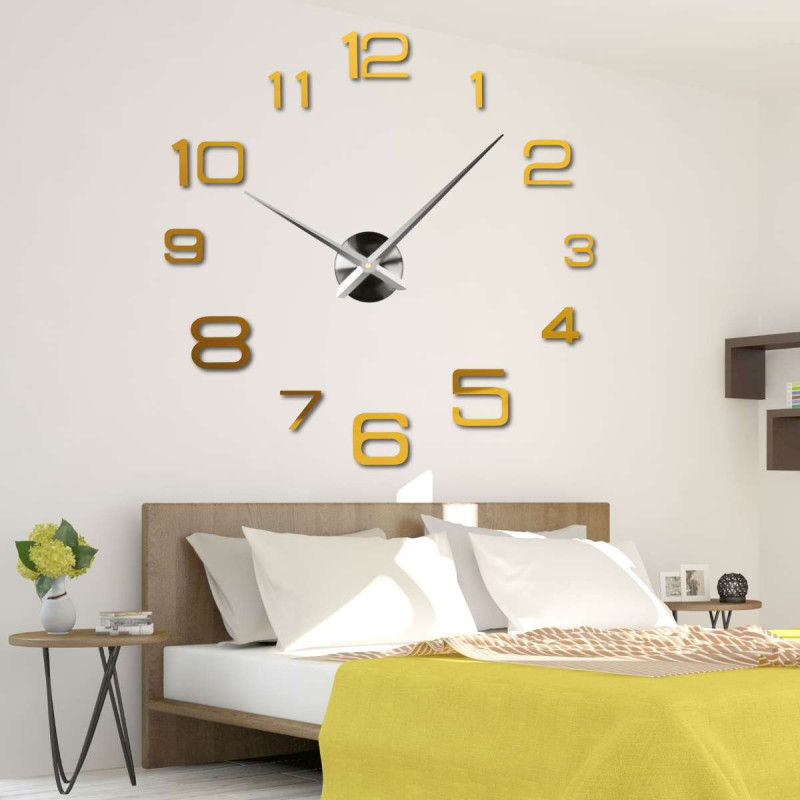 Ceas autocolant pe perete DIY