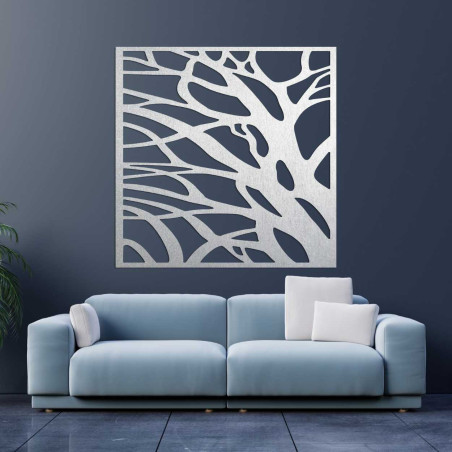 Tablou modern din lemn cu linii naturale pentru un interior elegant