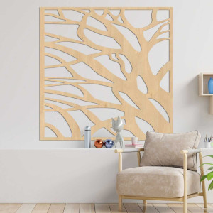Pictură pe lemn Crengi de copac – decorațiune murală modernă din lemn | SENTOP 2