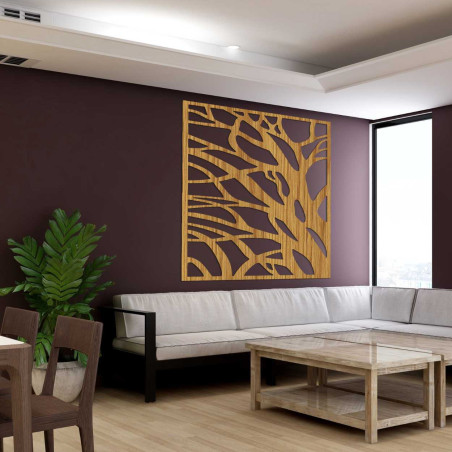 Pictură pe lemn Crengi de copac – decorațiune murală modernă din lemn | SENTOP