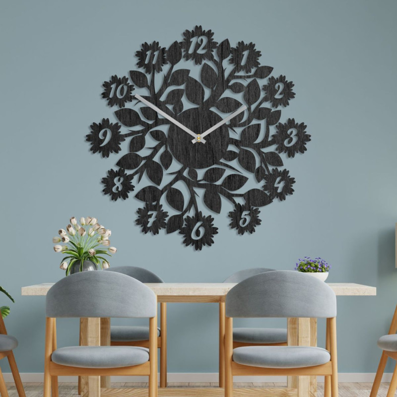 ceas elegant cu cifre, flori
