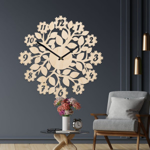 ceas elegant cu cifre, flori