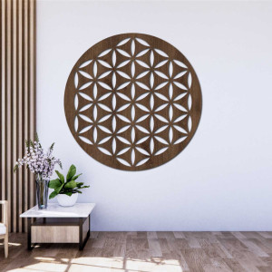 Decorațiune murală din lemn floarea vieții - TARNESHE 2