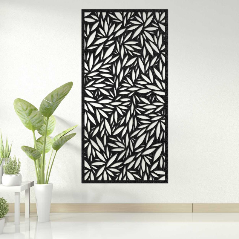 O vedere de aproape a unei picturi de design cu motiv de frunze