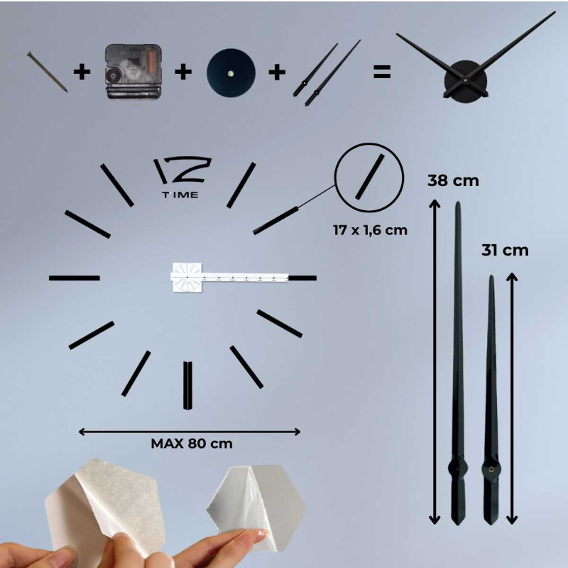 Ceas de perete DIY de lux cu detalii aurii și design minimalist