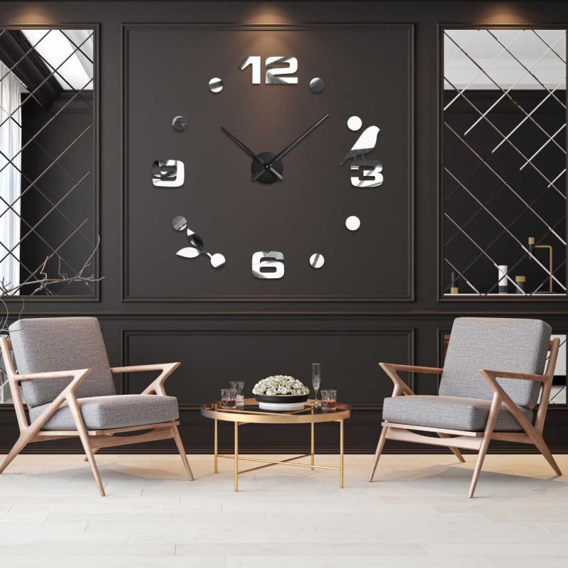 Adeziv modern pentru ceas de perete cu oglindă - DIYPAJPA