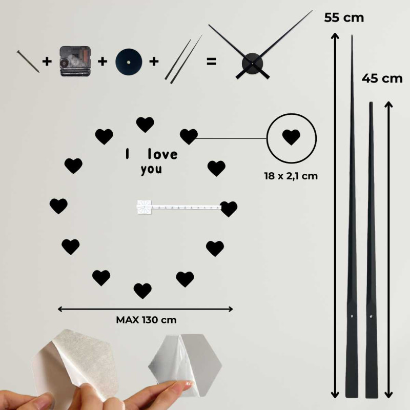 Ceas de perete creativ din plastic - SPLIT