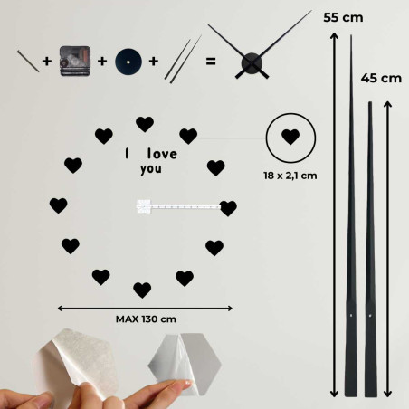 Ceas de perete creativ din plastic - SPLIT