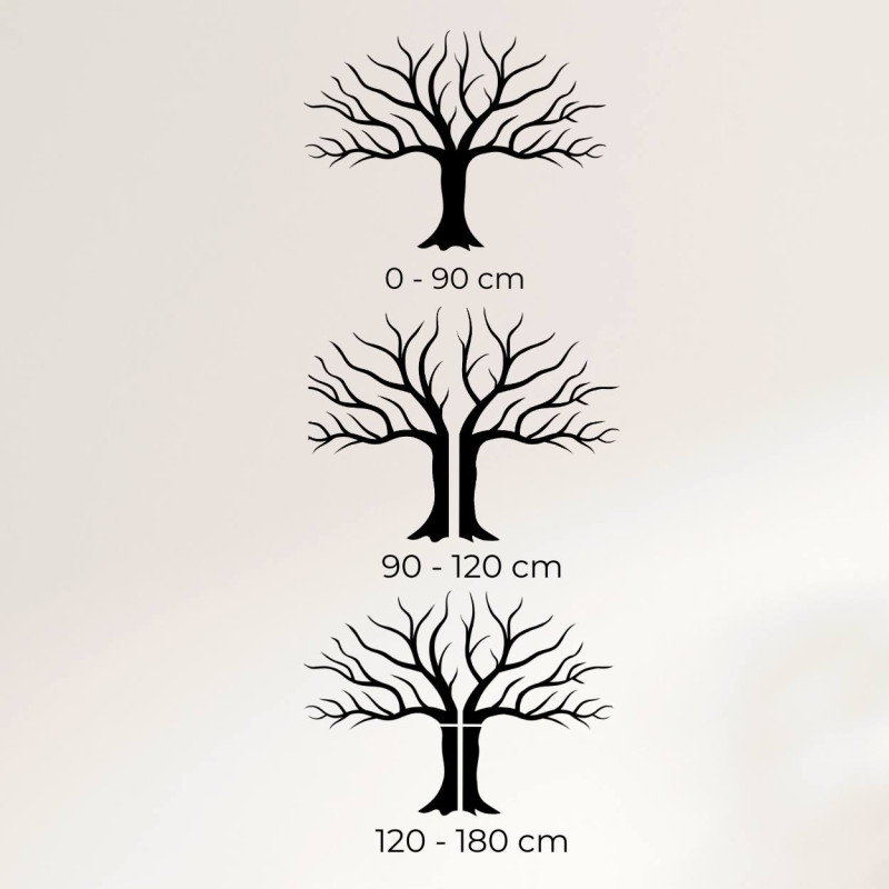 imagine de dimensiuni mari pe perete cu crengi de copac