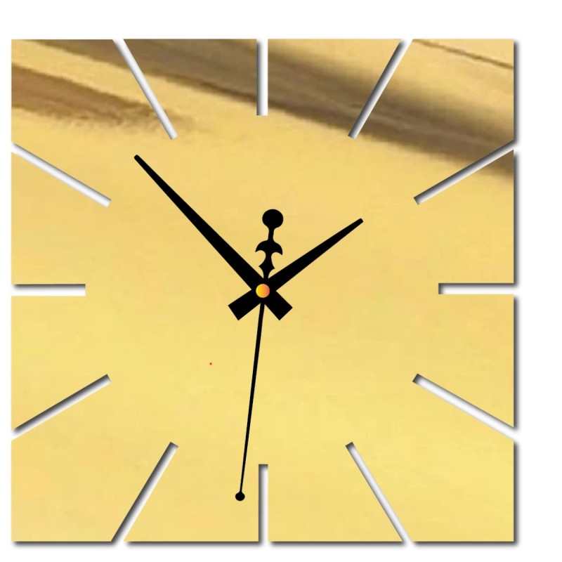 Ceas elegant din plexiglas cu ace albe subțiri