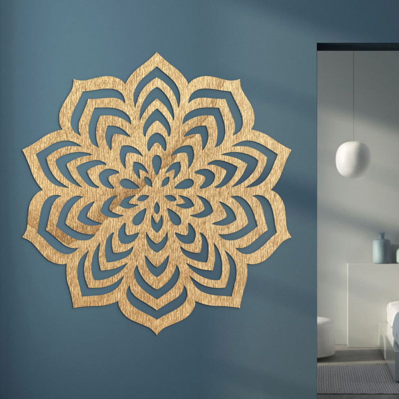 Decorațiune murală modernă cu modele concentrate și armonioase.