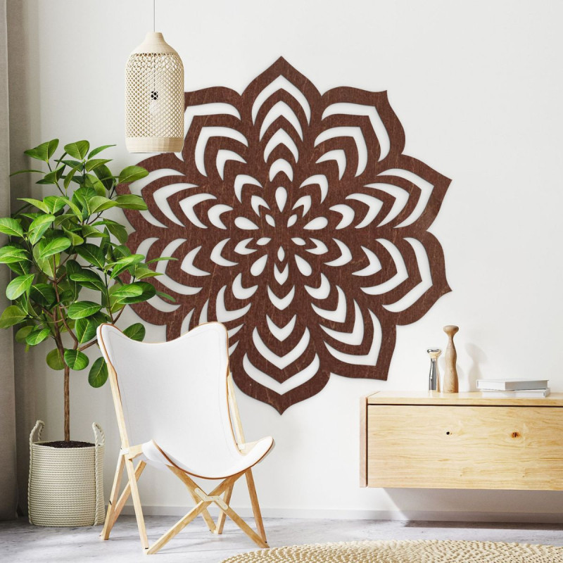 Decorațiune murală modernă cu modele concentrate și armonioase.
